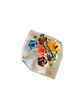 Load image into Gallery viewer, 1940s Reverse Carved Lucite Chunky Flower Brooch

