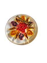 Load image into Gallery viewer, 1940s Pink and Yellow Reverse Carved Lucite Brooch
