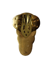 Load image into Gallery viewer, 1930s Czech Multicoloured Glass Gold Tone Dress Clip
