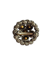 Load image into Gallery viewer, 1930s Small Czech Filigree and Glass Brooch

