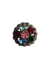 Load image into Gallery viewer, 1930s Small Czech Filigree and Glass Brooch
