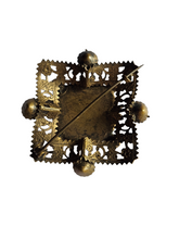 Load image into Gallery viewer, 1930s Czech Black Glass Filigree Brooch

