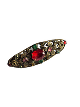 Load image into Gallery viewer, 1930s Czech Multicoloured Glass Flower Brooch
