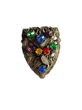 Load image into Gallery viewer, 1930s Czech Multicoloured Filigree Dress Clip
