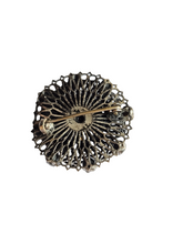 Load image into Gallery viewer, 1930s Czech Blue Glass Filigree Brooch
