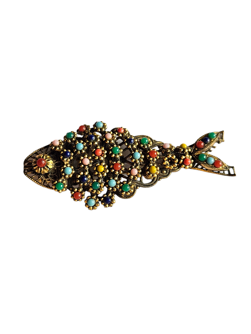 1930s Czech Rare Multicoloured Fish Brooch