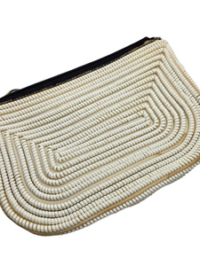 1940s White Telephone Cord Clutch Bag