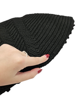 Load image into Gallery viewer, 1940s MEGA HUGE GINORMOUS Black Crochet Clutch Bag
