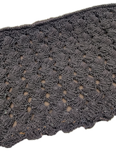 Load image into Gallery viewer, 1940s MEGA Dark Brown Crochet Clucth Bag With Lucite Pull
