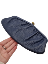Load image into Gallery viewer, 1940s Navy Blue Leather Freedex Clutch Bag
