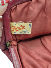Load image into Gallery viewer, 1940s Red Leather Freedex Clutch Bag
