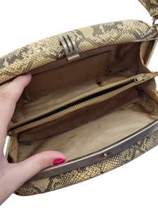 1940s Mock Snakeskin Box Bag