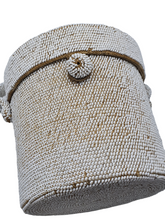 Load image into Gallery viewer, 1940s White Glass Beaded Circle Box Bag
