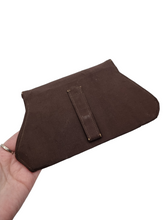 Load image into Gallery viewer, 1930s Art Deco Chocolate Brown Clutch Bag
