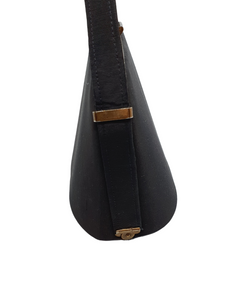 1940s Black Canvas and Gold Tone Box Bag