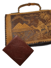 Load image into Gallery viewer, 1930s/1940s Egyptian Tourist Bag With Matching Purse
