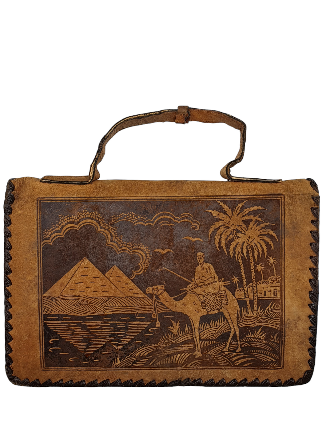 1930s/1940s Egyptian Tourist Bag With Matching Purse