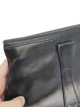 Load image into Gallery viewer, 1930s Leather Navy Clutch Bag With Strap At The Back
