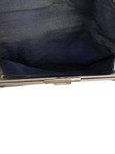 Load image into Gallery viewer, 1930s Leather Navy Clutch Bag With Strap At The Back
