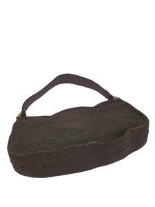1940s Brown Corde Bag With Several Different Compartments