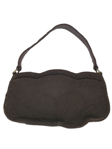1940s Brown Corde Bag With Several Different Compartments
