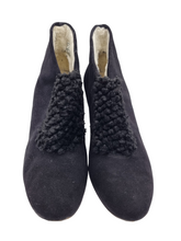 Load image into Gallery viewer, 1940s Black Suede and Astrakhan Boots
