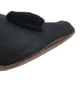 Load image into Gallery viewer, 1930s Black Canvas and Velvet Court Shoes With Diamante Embellishment and Patent Heel

