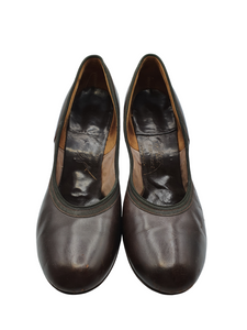 1940s Chocolate Brown Court Shoes