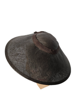 Load image into Gallery viewer, 1950s Chocolate Brown Fine Raffia/Straw Hat

