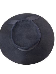 1940s Navy Blue Felt Tilt Hat