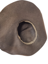 Load image into Gallery viewer, 1940s Dark Brown Felt Huge Halo Hat
