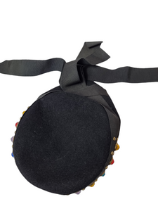 1940s Black New York Creation Multicoloured Jewelled Hat