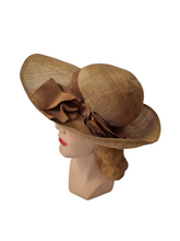 Load image into Gallery viewer, Edwardian Huge Straw Raffia Hat
