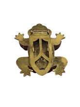 Load image into Gallery viewer, 1930s Deco Wood Frog Dress Clip

