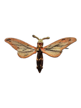 Load image into Gallery viewer, 1930s Deco Orange Bug/Insect Brooch

