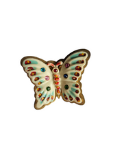 Load image into Gallery viewer, 1930s Celluloid and Metal Butterfly Brooch
