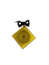 Load image into Gallery viewer, 1940s Enamel Flower and Green Gala? Dangly Brooch
