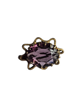 Load image into Gallery viewer, Edwardian Purple Glass Brooch
