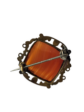 Load image into Gallery viewer, Edwardian Orange Glass/Stone Brooch

