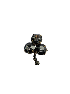Edwardian Glass Clover Brooch