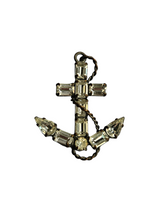 Load image into Gallery viewer, 1940s Glass Anchor Brooch

