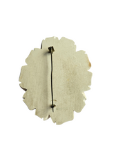 Load image into Gallery viewer, 1940s HUGE Cream Carved Galalith Flower Brooch
