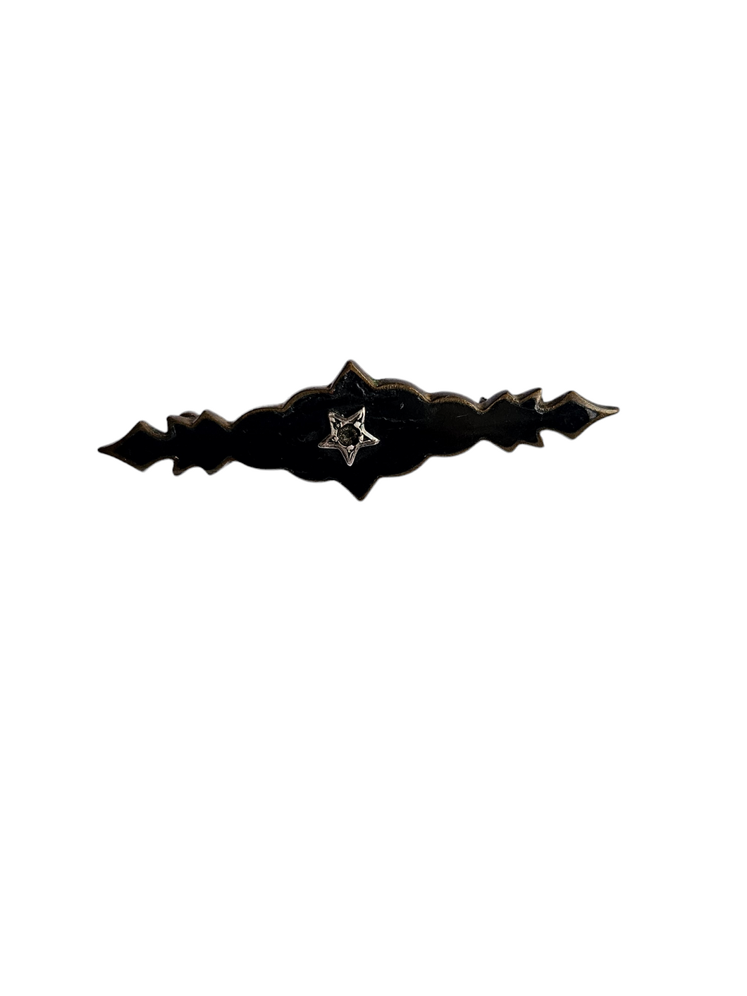 Victorian Mourning Jet Bar Brooch