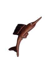 Load image into Gallery viewer, 1940s Carved Wood Swordffish Brooch

