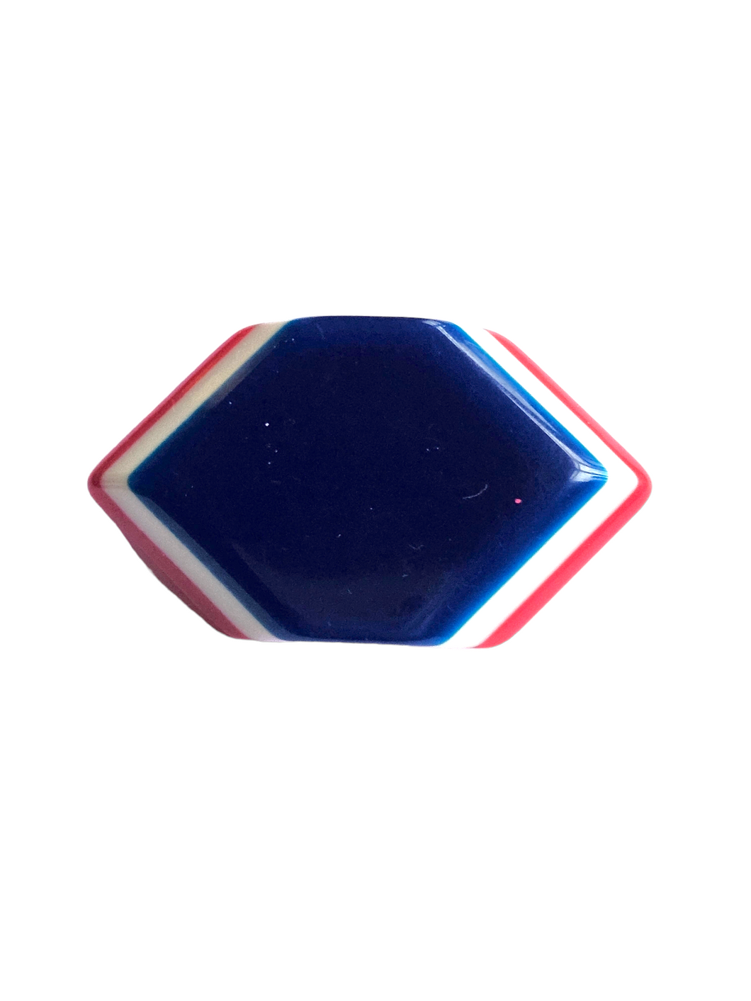 1950s Red, White and Blue Laminated Brooch