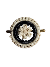Load image into Gallery viewer, 1940s Make Do and Mend Black and White Wirework Brooch
