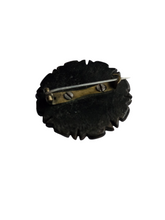 Load image into Gallery viewer, Victorian Bog Oak? Mourning Brooch
