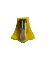 Load image into Gallery viewer, 1930s Deco Yellow and Silvered Glass Dress Clip
