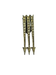 1930s Art Deco Arrow Glass Metal Dress Clip