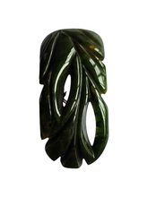 Load image into Gallery viewer, 1940s Marbled Dark Green Bakelite Dress Clip

